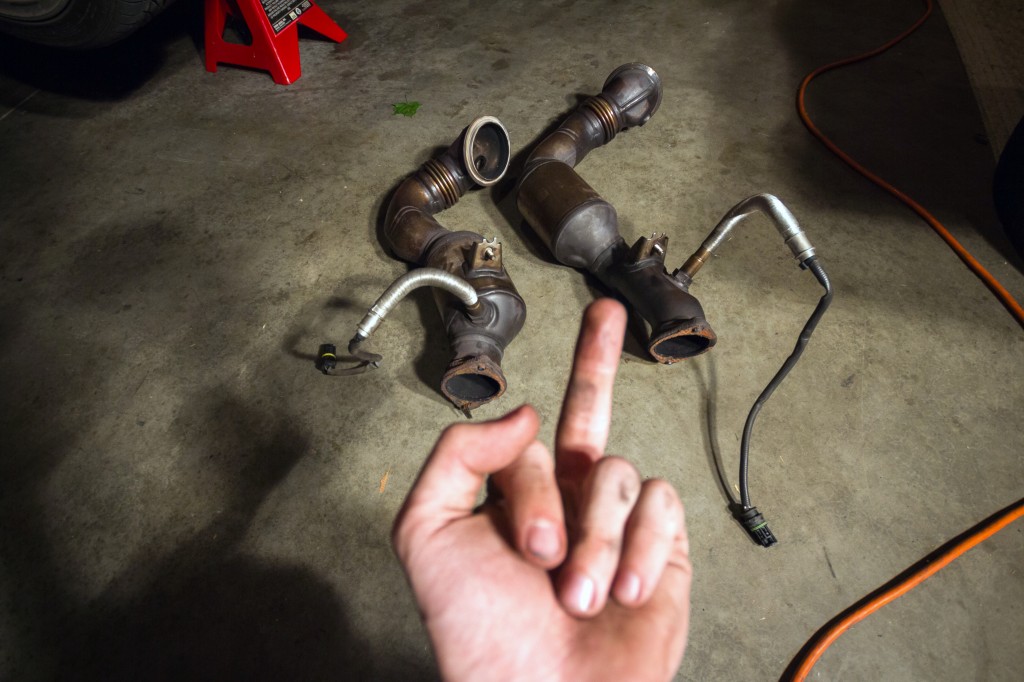 BMW 135i catted downpipes