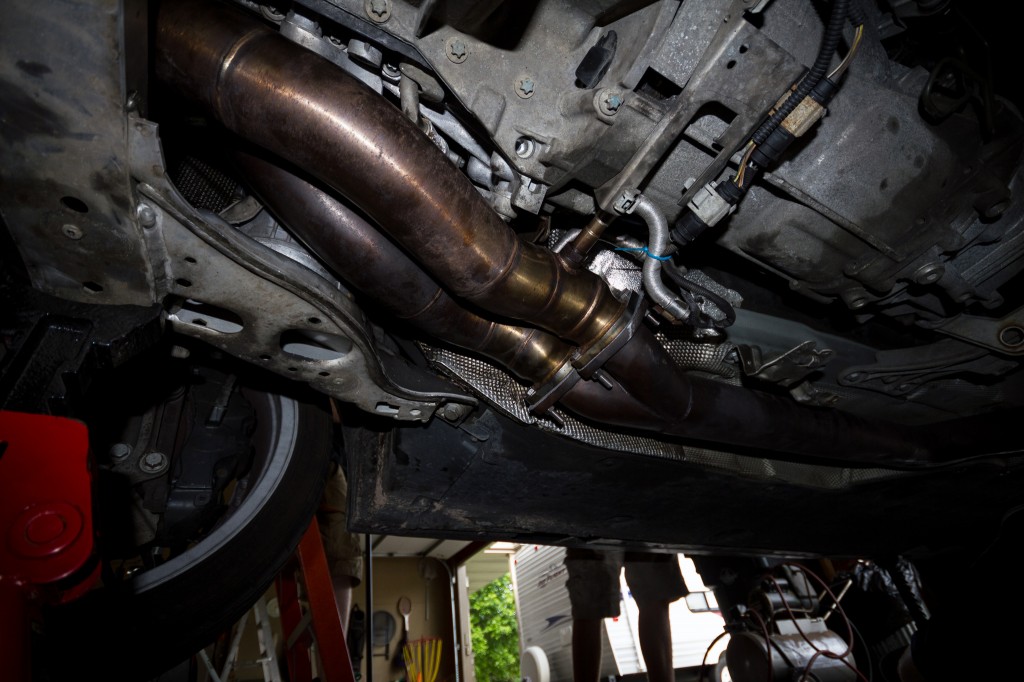 BMW 135i - VRSF 3" downpipes installed