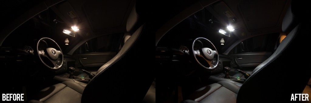 BMW 135i - front dome light conversion