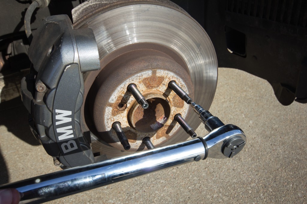 Torque down the studs